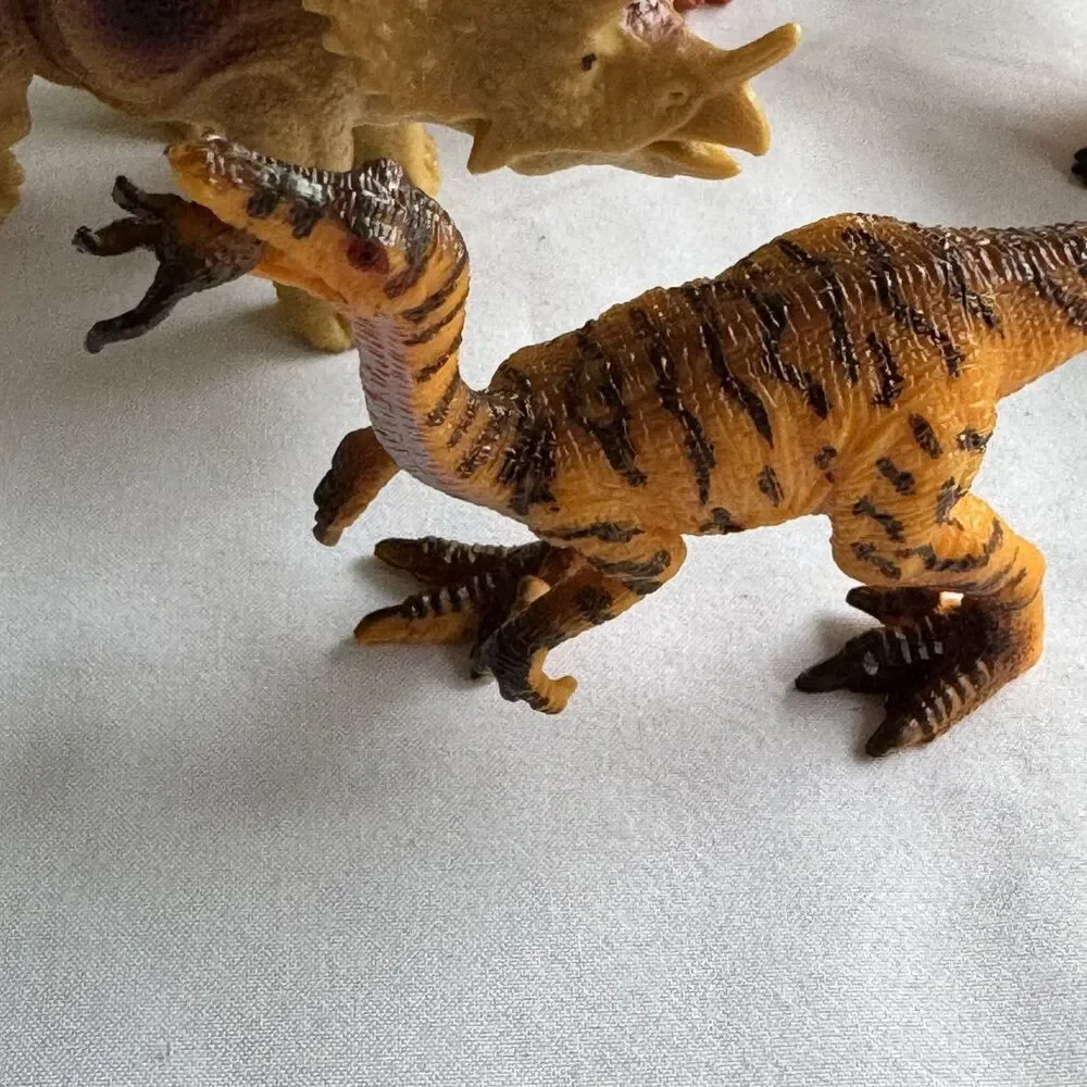Dinosaur Toy Lot Pterodactyl Parasaurolophus Edaphosaurus Triceratops Amargasaur